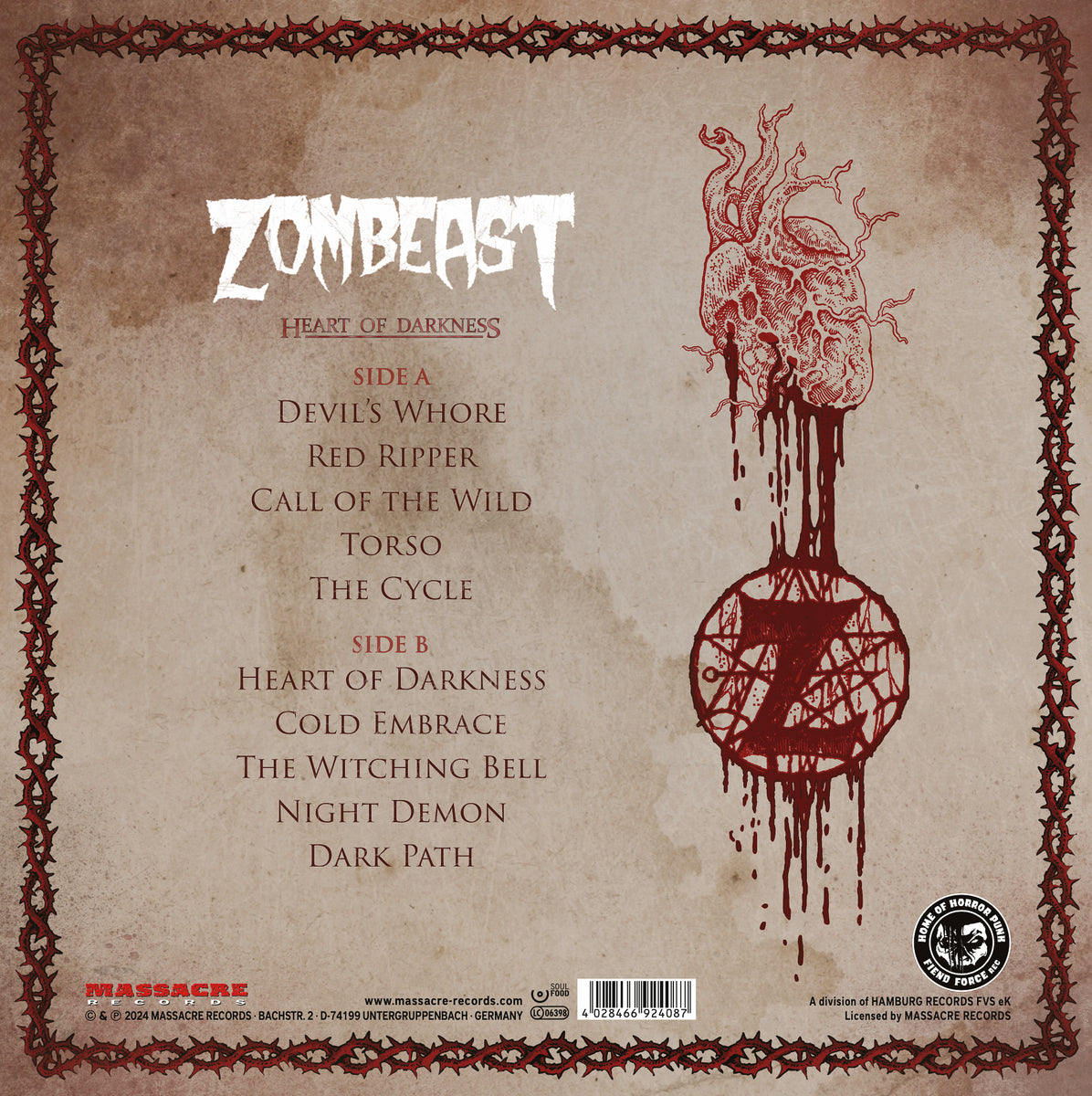 Zombeast - Heart of Darkness Vinyl BLACK – Deadandburiedinc
