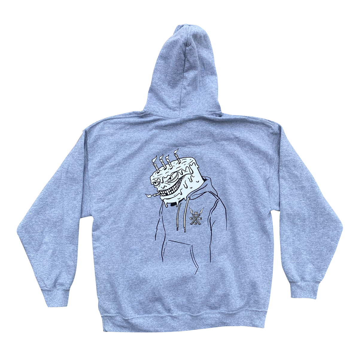 Cake Eater Graffiti Hood Light Grey Deadandburiedinc