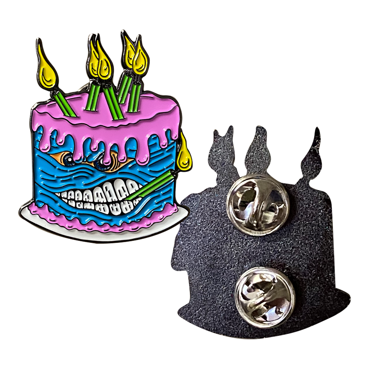 Cake Eater Enamel Pin Full Color Deadandburiedinc