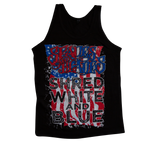 Spades and Blades - Shred White and Blue Tank